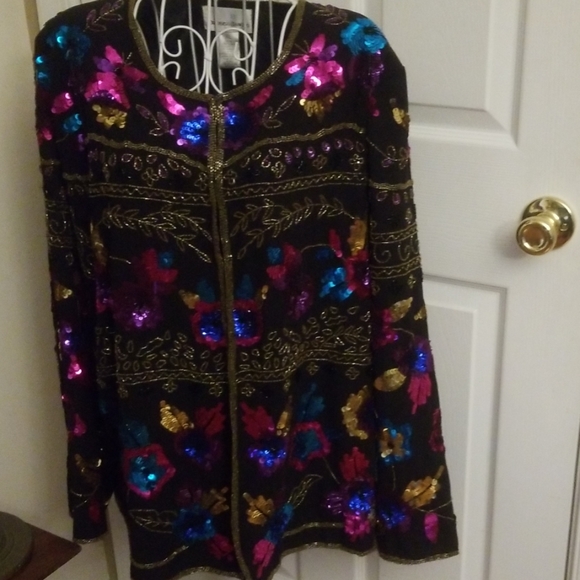 Gorgeous Draper's & Damon's silk sequined jacket - Picture 3 of 7